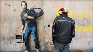 Graffiti artist banksy setting up studio in nyc for a month. Cbs News On Twitter Anonymous British Graffiti Artist Banksy Puts A Face On The Syrianrefugee Crisis Https T Co Rqxucfjlcb Https T Co Ckc2kz7ja4
