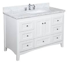 Abbey 48 Inch Bathroom Vanity Carrara White Includes Italian Carrara Marble Top Shak Single Bathroom Vanity 48 Inch Bathroom Vanity Kitchen Bath Collection