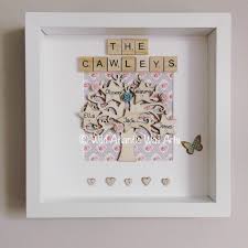 This fun family tree template is designed with picture frames in which to place photos of parents and grandparents. Wooden Family Tree Wild Atlantic Wall Arts Personalised Frame