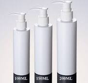 200ml White Plastic Square Shoulder Bottle with Lotion Pump