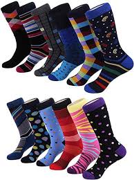 Marino Men S Fun Dress Socks Colorful Funky Socks For Men Cotton Fashion Patterned Socks 12 Pack At Am Fun Dress Socks Funky Dress Socks Mens Dress Socks