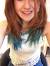 Natural Red Hair With Blue Tips