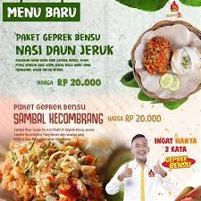 Check spelling or type a new query. Nasi Daun Jeruk Geprek Bensu Nasi Daun Jeruk Geprek Bensu Review Geprek Bensu Ayam