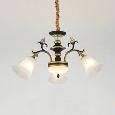 Get it as soon as tue, jun 15. Frosted Glass Flower Chandelier 3 6 Lights Antique Style Ceiling Lamp With Leaf In White For Hotel Beautifulhalo Com