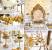 Gold And White Birthday Cake