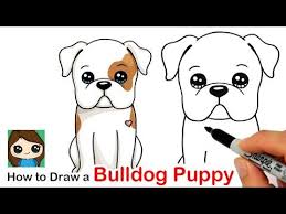 I kidnapped jojo siwa's dog!! How To Draw An American Bulldog Puppy Easy Youtube Draw So Cute Dog Cute Drawings Cute Cartoon Drawings