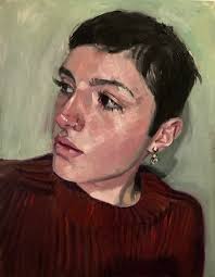 Dipinto ad olio di bella donna "Michelle"