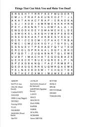 The best part about sunday crossword? Things That Can Stick You Word Search Millie Mack S Blog