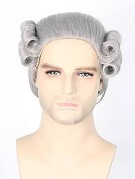 Amazon.com: Topcosplay Mens Wig for Cosplay Colonial Judge Costumes Fun Wig  Grey Long Halloween Wigs : Clothing, Shoes & Jewelry