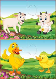 Mother And Baby Animals Puzzles 4 Funnycrafts Pazly Doshkolnye Igry Zhizn Zhivotnyh