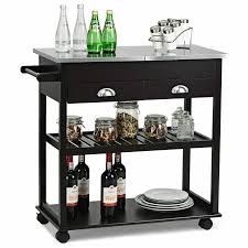 Chloe stainless steel top kitchen island/cart. Rolling Kitchen Island Trolley Cart Stainless Steel Flip Tabletop W Drawer Hw66223bn Kitchen Islands Trolleys Aliexpress