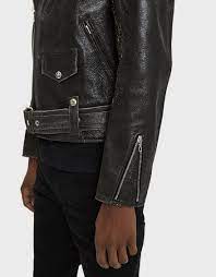 John Elliott Blackmeans Rider S Jacket In Black Leather Jacket Celebrity Jackets Real Leather Jacket