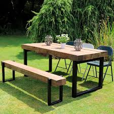 50 x 50 x 50 cm. Industrial Outdoor Sleeper Table Box Frame Heyl Interiors