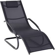 Lavoie zero gravity recliner chair slate fabric this zero gravity chair is pure sophistication. Outsunny Zero Gravity Rocking Chair Garden Patio Lounger Seat Outdoor Indoor Texteline Recliner Backyard Aluminum Frame Rocker Black Mimbarschool Com Ng