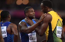 Usain currently holds the world records in the 100m, 200m and 4x100m with times of 9.58 secs, 19.19 secs and 36.84 secs. World Athletics Championships 2017 Usain Bolt Beaten By Justin Gatlin In 100m Final Report Focus News