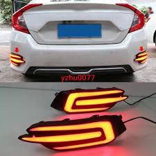2016 2020 For Honda Civic Sedan Led Rear Bumper Fog Light Brake Light 2pcs In 2020 Civic Sedan Honda Civic Honda Civic Sedan