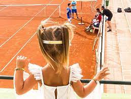 The youngest member of the djokovic jelena djokovic novak djokovic wife facebook. Lovely Novak Djokovic S Daughter Tara Watching Her Dad S Training Tennis Tonic News Predictions H2h Live Scores Stats