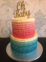 15 this baby that's probably singing i'm blue da ba who would want any cake to look like this? 2 Tier Buttercream Baby Shower Cake Cakes By Nadia Glasgow Facebook