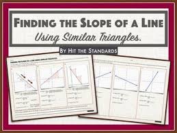 Finding The Slope Of A Line Using Similar Triangles Real Life Math Math School