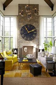 Elegant House In Nashville With Vintage Stone Walls And Colorful Modern Interiors Wohnen Wohnzimmeruhren Und Wanduhren Wohnzimmer