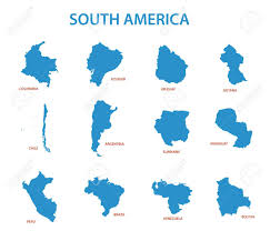 Laden sie lizenzfreie illustrierte umrisse von ländern. South America Vector Maps Of Countries Royalty Free Cliparts Vectors And Stock Illustration Image 37666306