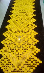 Crochê Filé Caminho De Mesa De Crochê Barbante Passo A Passo Caminho De Mesa Croche File Feito Com 2 Novelos Anne Toalha De Mesa Croche Caminho De Croche Caminho De Mesa De Croche
