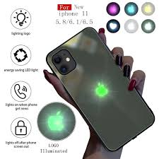 Apple Phone Case With Colorful Light For Iphone 11 11 Pro 11 Pro Max Cases Led Logo Light Iphone Case Glowing Light Up Logo Case Illuminate Cover Iphone 6 7 8 Xr Xs Wish
