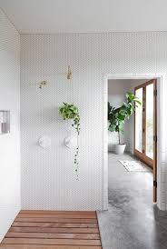 Open Shower Concrete And Wood Mix Concrete Bathroom Open Bathroom Interior
