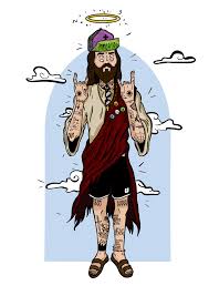 Mano Do Ceu On Behance Tattoo Jesus Vector Art Illustration Colored Version Skateboard Art Design Graffiti Characters Badass Art