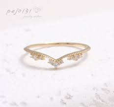 Tiara Petite Diamond Prong Set Thin Slim Band Stacking Ring Delicate Filigree V Chevron Milgr Small Diamond Stud Earrings Thin Band Ring Silver Earrings Studs