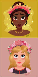 Maybe you would like to learn more about one of these? Rocio S Art Disney Princesses Wearing Flower Crowns Series