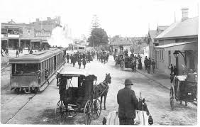 Railway Pde Kogarah In Southern Sydney In 1915 With The Original Railway Station On The Right A Steam Tram Bu Australia History New South Wales Old Post Office