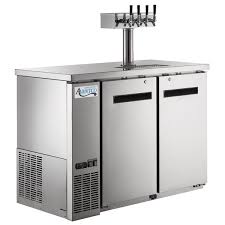 Avantco Udd 48 Hc S Four Tap Shallow Depth Kegerator Beer Dispenser Stainless Steel 2 1 2 Keg Capacity