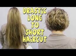 Drastic Long To Short Womens Haircut Youtube Sac Sac Rengi Saglikli Olmak