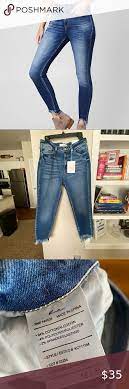 Nwt Kancan Frayed Hem Cropped Jeans Size 31 Cropped Jeans Jeans Size Women Jeans