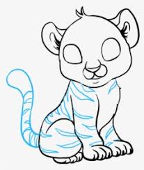 In this video learn how to draw a tiger cub. How To Draw Baby Tiger Baby Tiger Drawing Easy Hd Png Download Kindpng