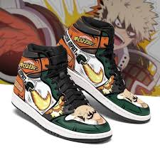 Katsuki Bakugou Shoes Jordan Skill My Hero Academia Anime Sneakers Gearanime Cute Shoes Sneakers Fashion Custom Shoes Diy