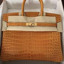 40 591 просмотр 40 тыс. Hermes Birkin 25 Pain D Epices Porosus Lisse Shiny Gold Hardware C Vendome Monte Carlo