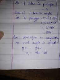 Since the interior angle is 140 degrees, the supplement of this is the exterior angle and equal to 40 degrees. How To Find The Measure Of Each Angle Of A Regular Pentagon Quora