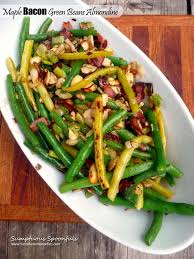Maple Bacon Green Beans Almondine Sumptuous Spoonfuls Recipe Green Beans Almondine Maple Bacon Green Beans Green Beans