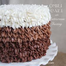 Ombre Cake With Buttercream Frosting Chocolate Chocolate And More Recipe Desserts Sugar Cake Inside Cake
