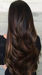 Caramel balayage on black hair. Caramel Highlights Dark Dark Hair Jpg 333 585 Pixels Brunette Hair With Highlights Hair Styles Long Hair Styles