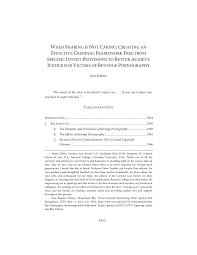 WHEN SHARING IS NOT CARING: CREATING AN EFFECTIVE CRIMINAL FRAMEWORK FREE  FROM SPECIFIC INTENT PROVISIONS TO BETTER ACHIEVE JUST