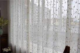 Free shipping over $45 · 5% rewards with club o French Country Embroidered Leaves White Sheer Curtain Customized Curtains White Sheer Curtains Sheer Curtains Sheer Drapes