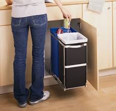 Stash Your Trash And Recycling Beneath The Counter With A Rolling System 37 Ways To Disguise The Ugliest Parts Kitchen Trash Cans Recycle Trash Simplehuman