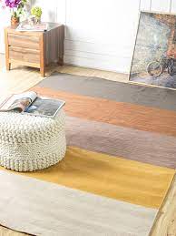 Buy Jaipur Rugs Multicoloured Striped Anti Skid Polyester Carpet Carpets For Unisex 11076342 Myntra Jaipur Rugs Rugs Carpet