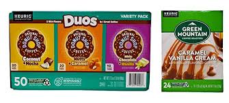 Free shipping on $49.00 and above. Amazon Com The Original Donut Shop Coffee Duos Variety Pack 50 K Cups With Caramel Vanilla Cream Green Mountain Coffee K Cups 24 K Cups 74 Total K Cup Pods
