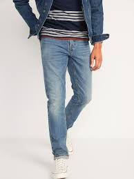 White jeans are a blank slate that makes quite the statement. Slim Rigid Non Stretch Medium Wash Jeans For Men Old Navy