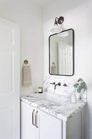 However, the height of your faucets can make a higher backsplash necessary. Curved Marble Vanity Backsplash Design Ideas