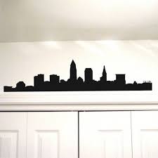 City skyline wall decal my decals are a great addition to any. Hey I Found This Really Awesome Etsy Listing At Http Www Etsy Com Listing 47612630 Cleveland Skyline Cleveland Wall Art Vinyl Wall Art Vinyl Wall Art Decals